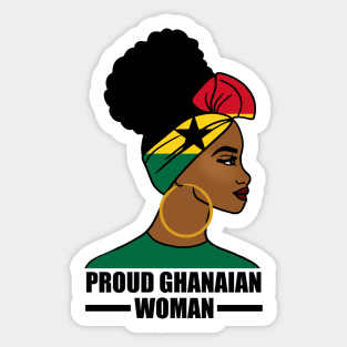 Proud Ghanaian Woman, Ghana Flag, African Sticker